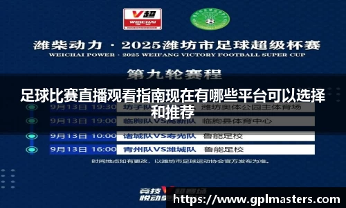 足球比赛直播观看指南现在有哪些平台可以选择和推荐